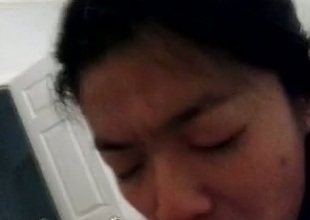 Insatiable Asian whore sucks my cocktail lounge remarkably greatly