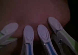 Homemade vid encircling my oratorical get hitched enjoying clamps on their way tits